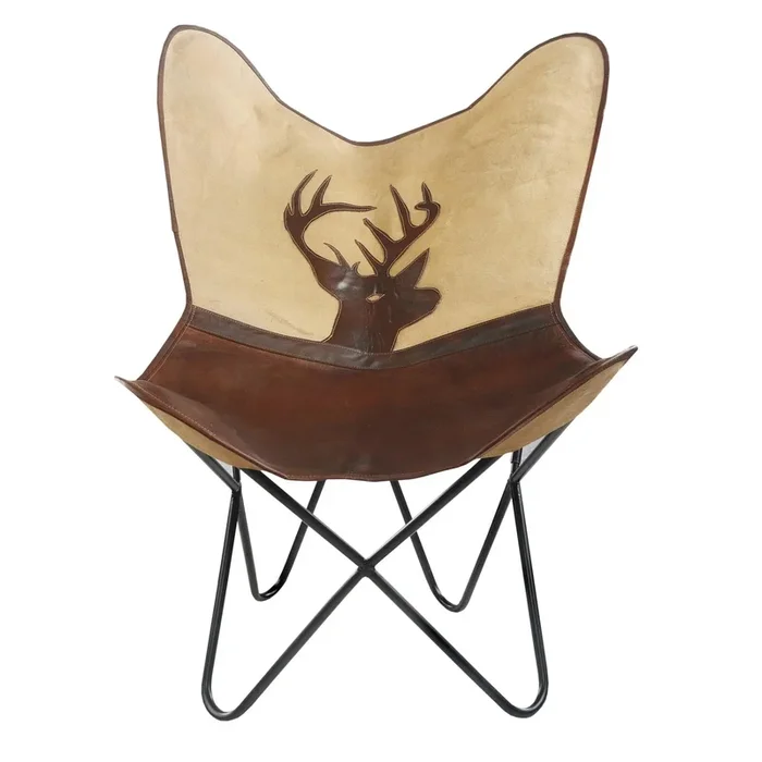Slingback Butterfly 35008BRL Brown/Black Accent Chair