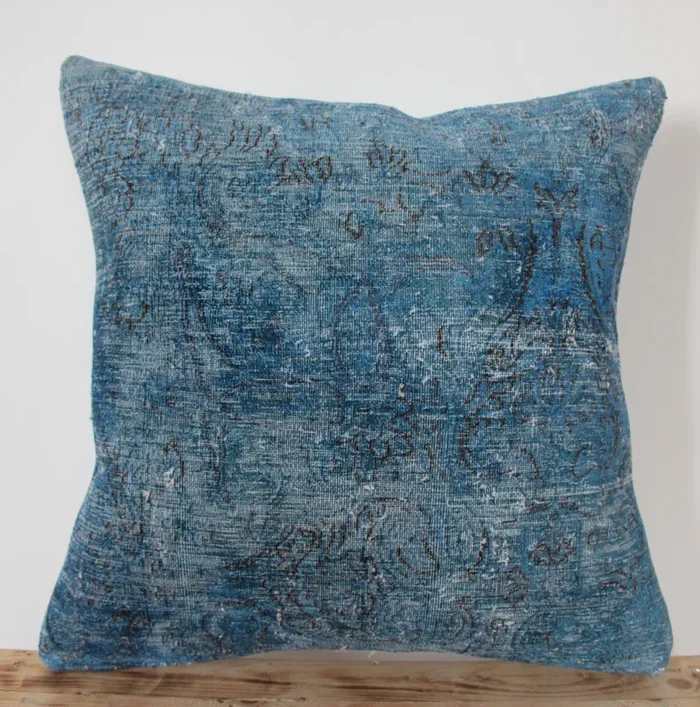 Socorro – Blue Bamboo Silk Pillow Cover