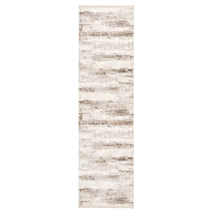 Soft Beige Distressed Runner Rug – Zoya