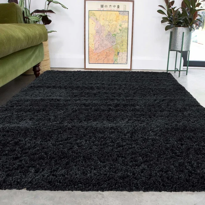 Soft Everyday Charcoal Shaggy Rug