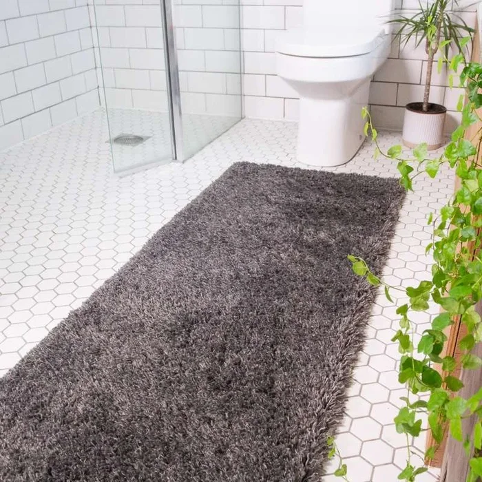 Soft Everyday Grey Shaggy Runner Rug