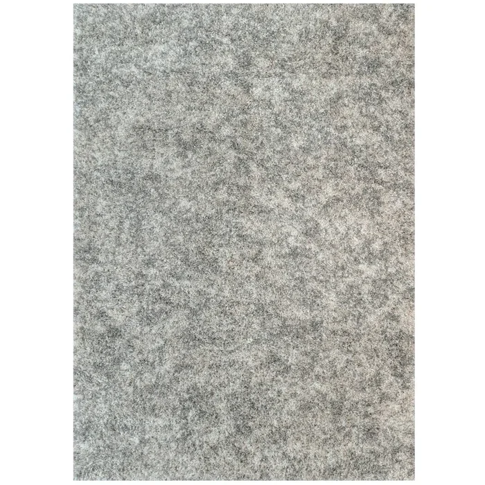 Soft Mottled Silver Shaggy Area Rug