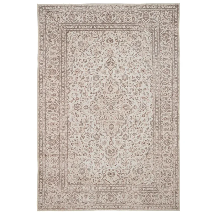 Soft Washable Cream Vintage Rug – Adeline