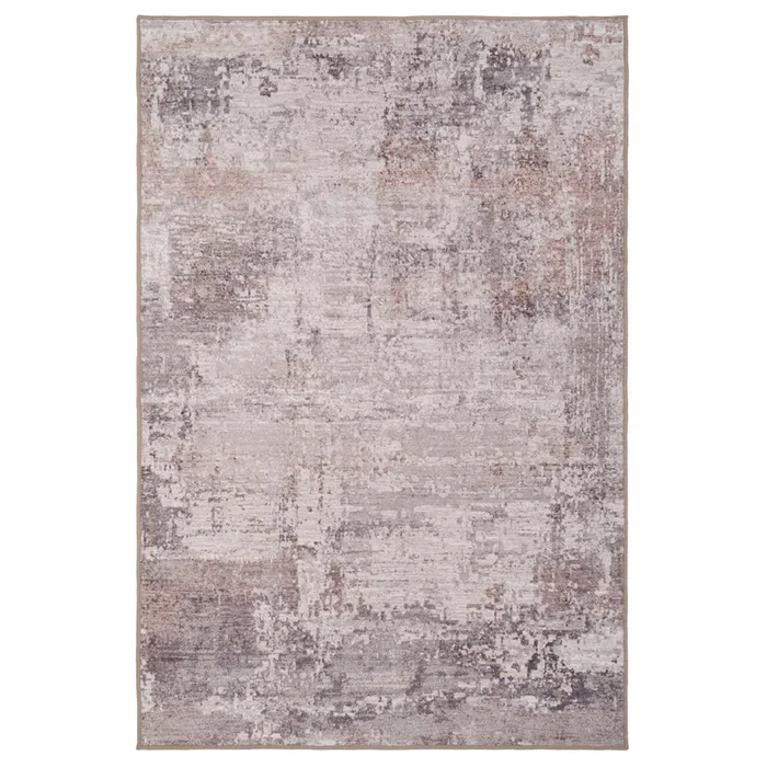 Soft Washable Distressed Greige Rug – Ernest