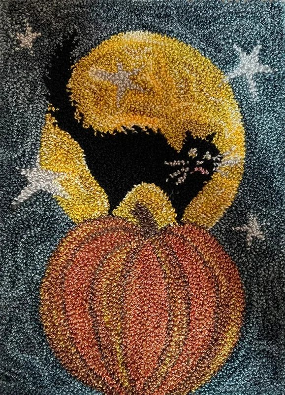 SRH Mini Punch Needle Pattern Scaredy Cat 6×8