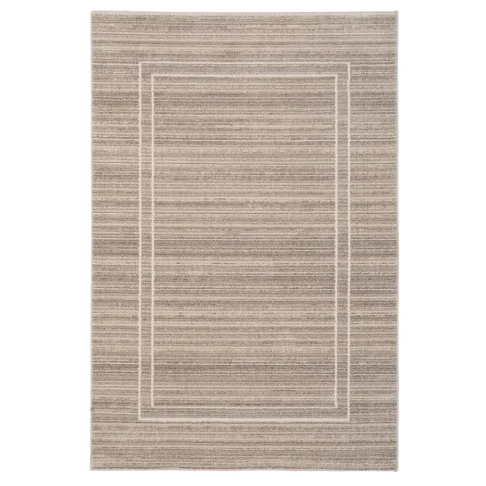 Subtle Beige Border Living Room Rug – Manon