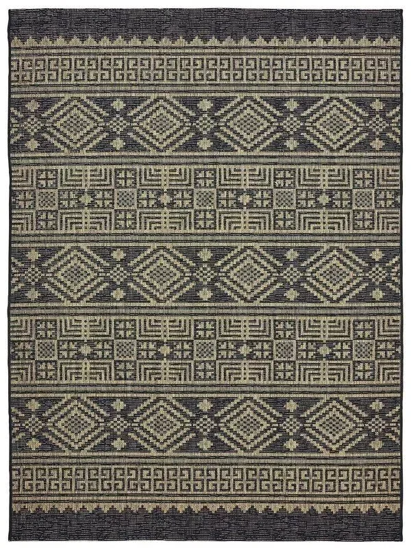 Sun shower 81241BLN Black/Brown Rug