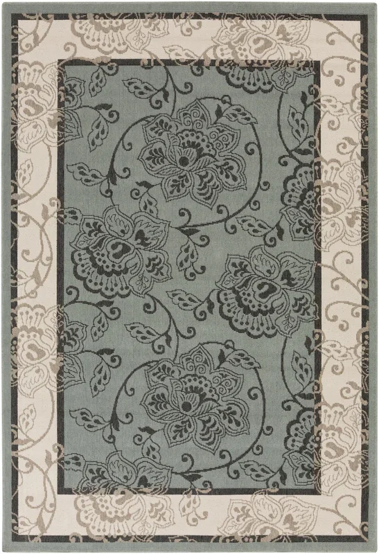 Surya Alfresco ALF-9594 Dusty Sage Traditional Machine Woven Rug