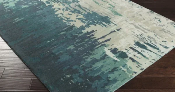 Surya Banshee BAN3343 Teal Sage Area Rug 5 ft. X 8 ft. Rectangle