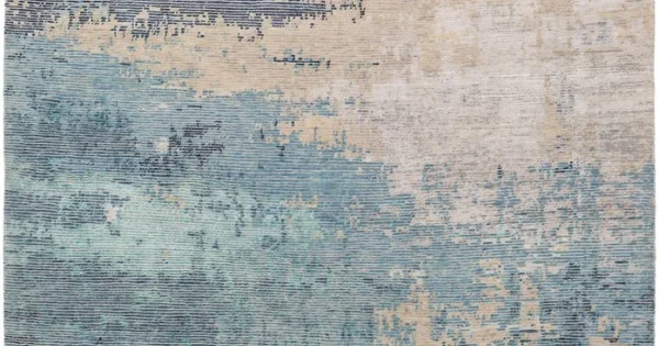 Surya Baranof BRF1000 Aqua Ivory Area Rug 9 ft. X 13 ft. Rectangle