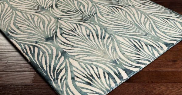 Surya Belladonna BDA3006 Teal Aqua Area Rug 5 ft. X 7 ft. 6 in. Rectangle