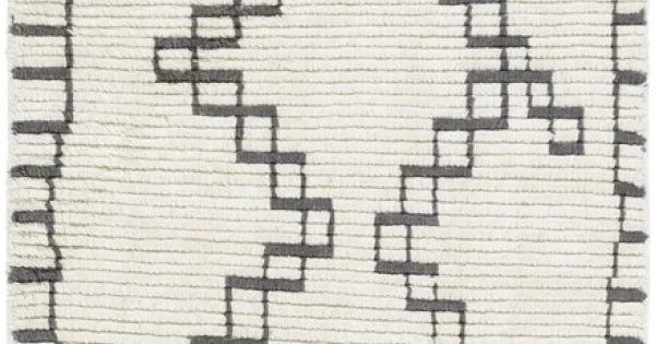 Surya Beni Ourain BON2301 Cream Medium Gray Area Rug 8 ft. X 10 ft. Rectangle