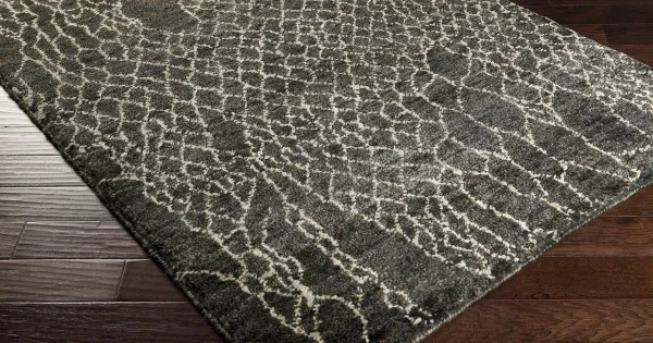 Surya Bjorn BJR1008 Black Khaki Area Rug 5 ft. X 8 ft. Rectangle