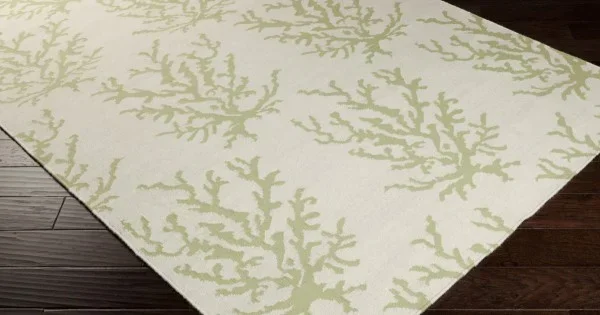 Surya Boardwalk BDW4008 Lime Ivory Area Rug 3 ft. 3 in. X 5 ft. 3 in. Rectangle