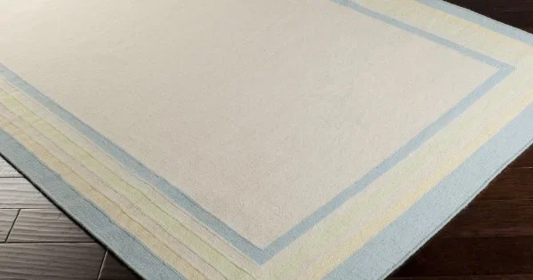 Surya Boardwalk BDW4023 Antique White Soft Blue Area Rug 9 ft. X 13 ft. Rectangle