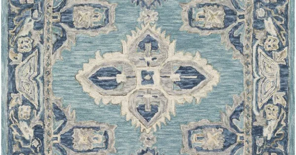 Surya Bonifate BFT1000 Aqua Denim Area Rug 8 ft. X 10 ft. Rectangle