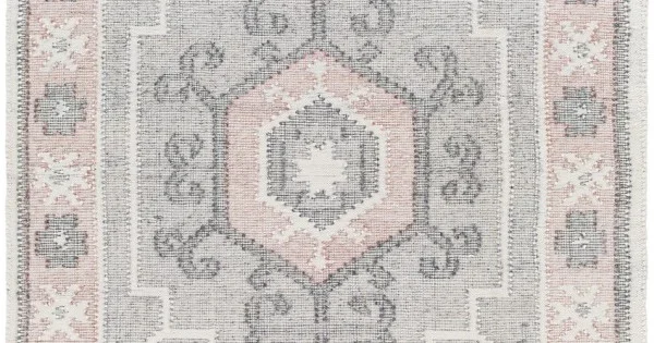 Surya Bursa BUR2304 Light Gray Dusty Pink Area Rug 5 ft. X 7 ft. 6 in. Rectangle