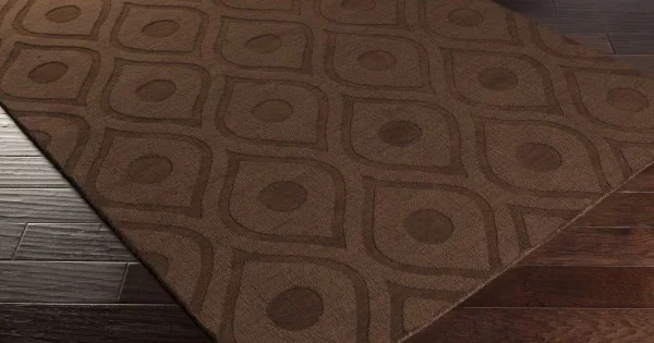 Surya Central Park AWHP4002 Dark Brown Area Rug 6 ft. Round