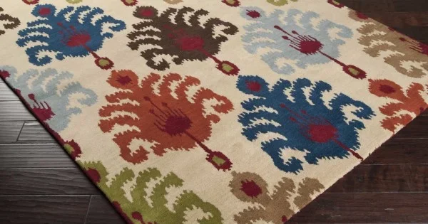 Surya Matmi MAT5400 Khaki Dark Blue Area Rug 9 ft. X 13 ft. Rectangle