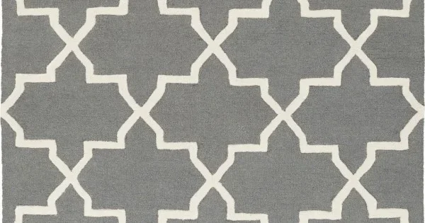 Surya Pollack AWDN2022 Charcoal Cream Area Rug 9 ft. X 13 ft. Rectangle