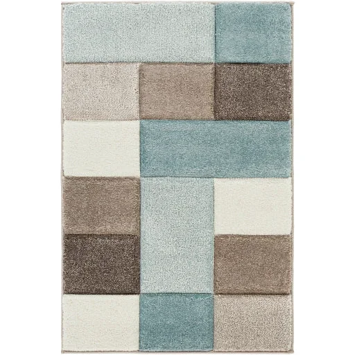 Surya Santa Monica SAC-2300 Aqua Modern Machine Woven Rug