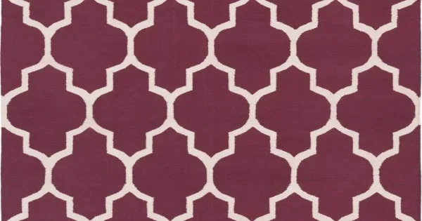 Surya Vogue AWLT3006 Fuschia Ivory Area Rug 5 ft. X 8 ft. Rectangle