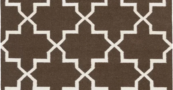 Surya York AWHD1021 Brown Ivory Area Rug 4 ft. X 6 ft. Rectangle