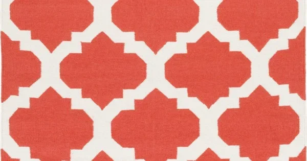 Surya York AWHD1030 Coral Cream Area Rug 5 ft. X 8 ft. Rectangle
