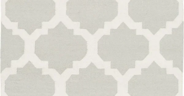 Surya York AWHD1033 Light Gray Cream Area Rug 10 ft. X 14 ft. Rectangle