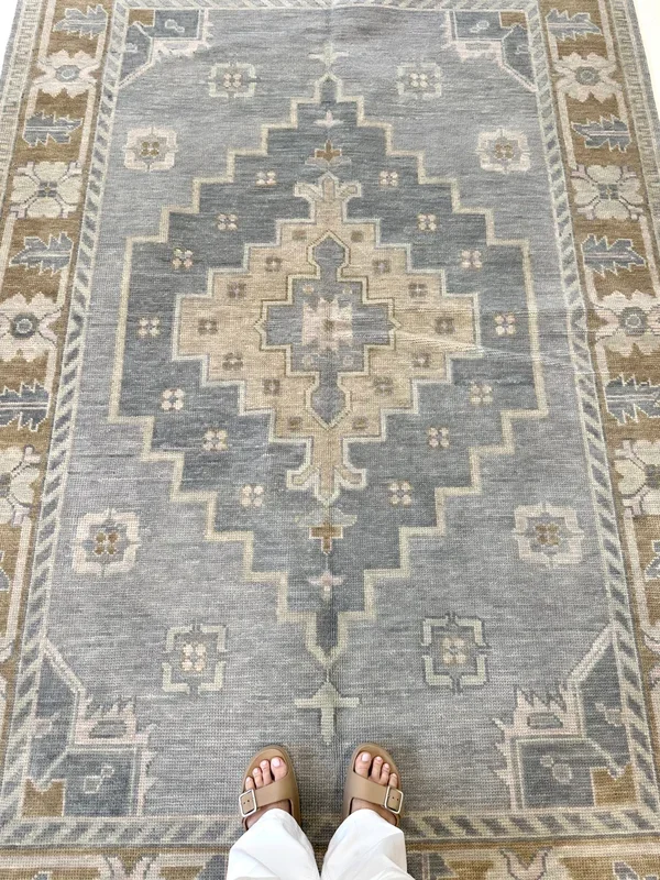 Susie Blue Modern Oushak Rug | Made to Order