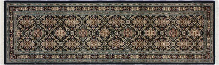 Tabriz Heritage Ivonne Black/Pink Wool Runner – 2’7” x 10’2”