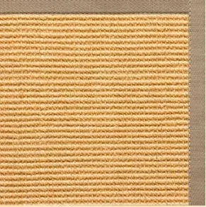 Tan Sisal Rug with Pistachio Cotton Border