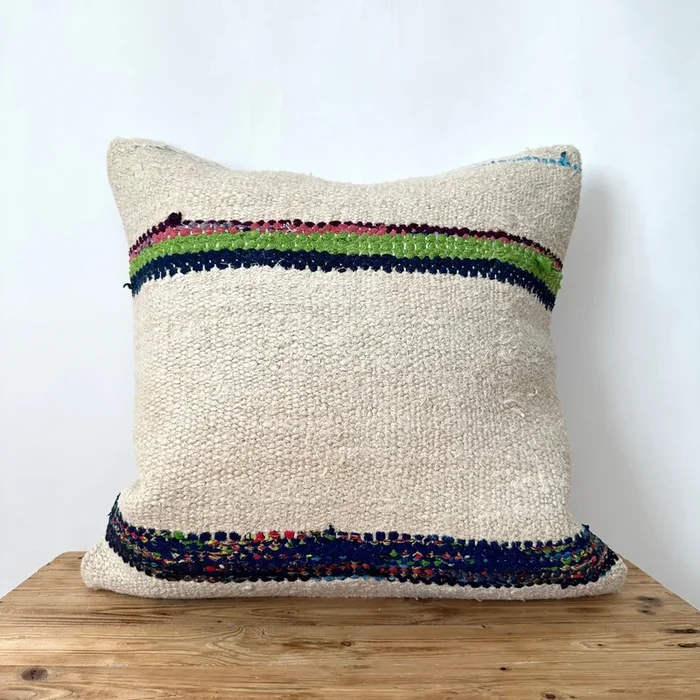 Taralyn – White Hemp Pillow Cover