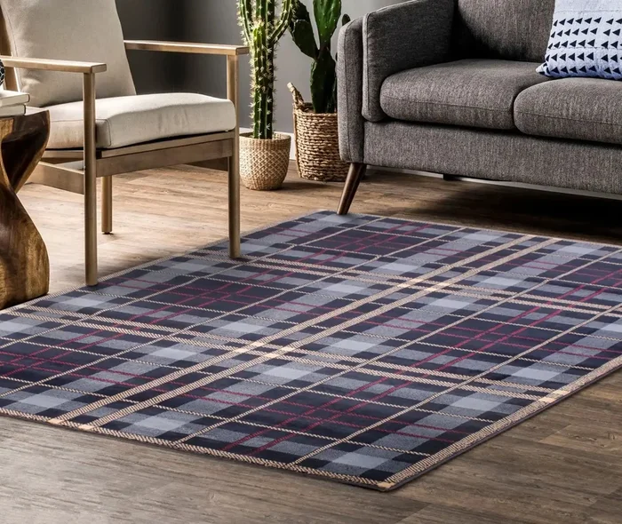 Tartan Blue Rug