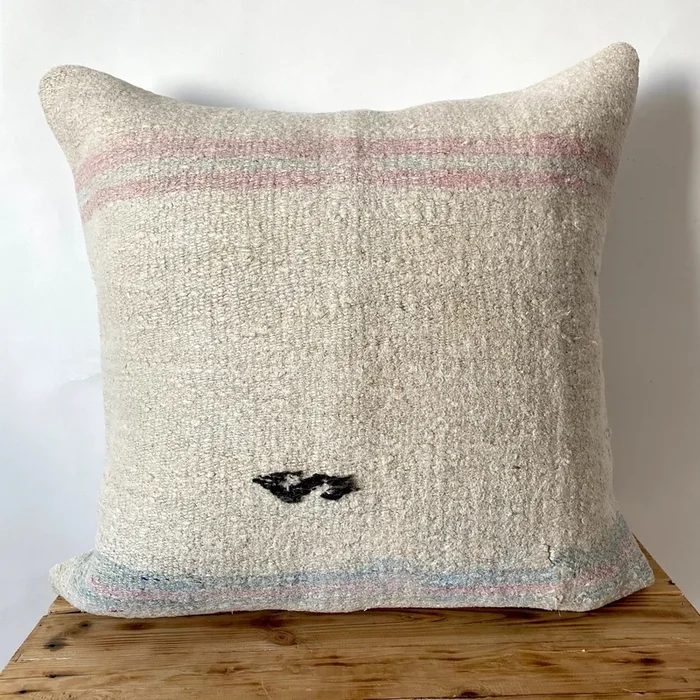 Taya – White Hemp Pillow Cover