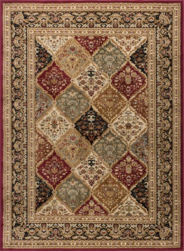Tayse Border Area Rug SNS47-Princeton Transitional Cut Pile Indoor Polypropylene