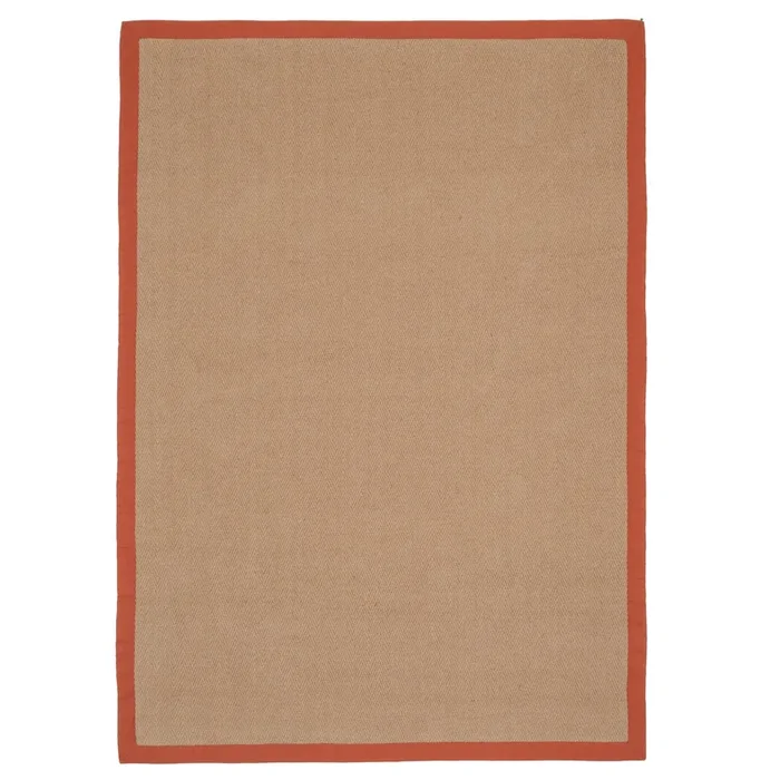 Terracotta Border Jute Rug – Juliette Rust