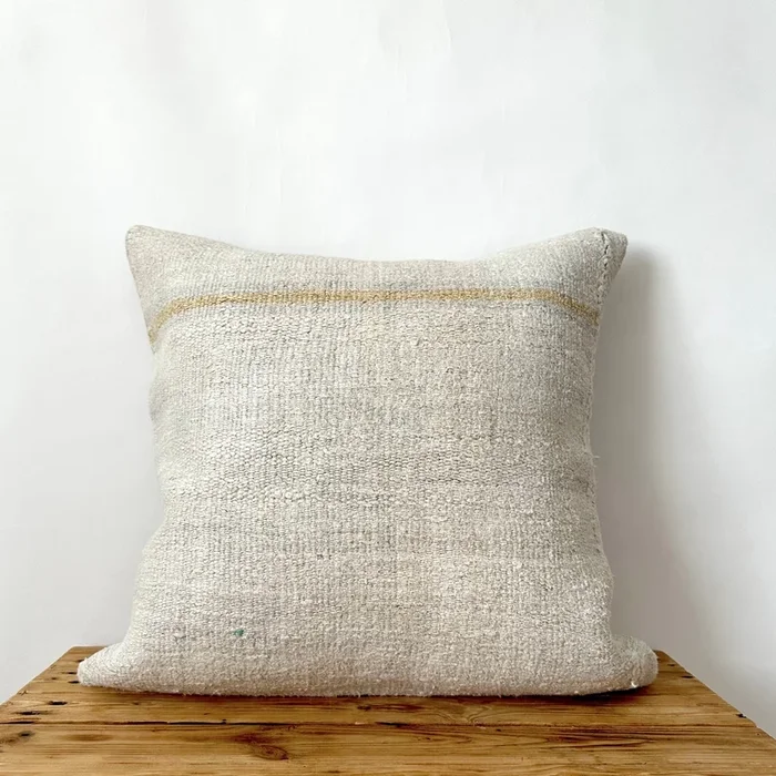 Tinley – White Hemp Pillow Cover