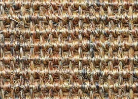Tobacco Fine Rib Sisal small rug with Oriental Brown Cotton binding
