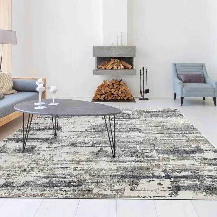 Tokyo Abstract Blue Rug