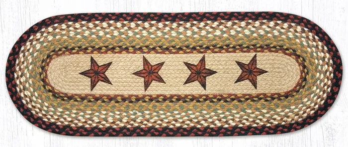 TR-019 Barn Stars Oval Table Runner