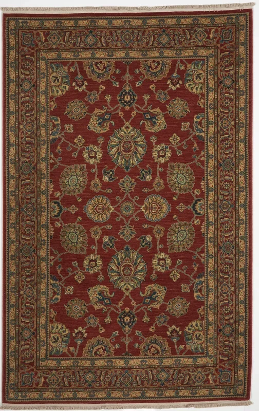 Traditional Machine Made Red Rug 5’9 x 9′