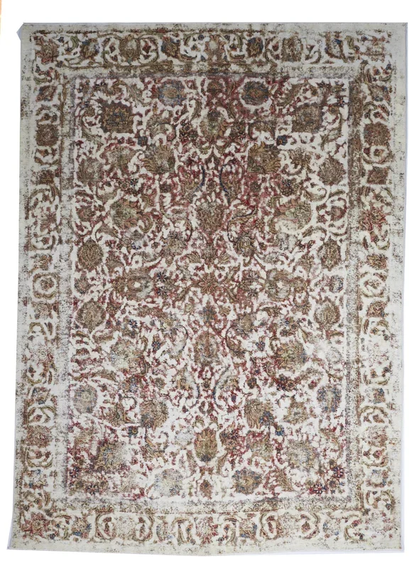 Transitional Overdyed Ivory Rust Multicolor Wool Rug 9’1 x 12’7