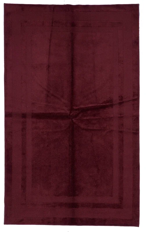 Transitional Tone on Tone Machine Made Burgundy Red Rug 5′ x 8’3