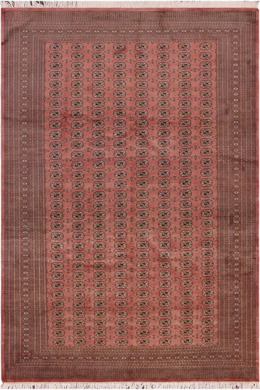 Tribal Bokhara Algol Peach/Black Wool Rug – 9’5” x 11’10”