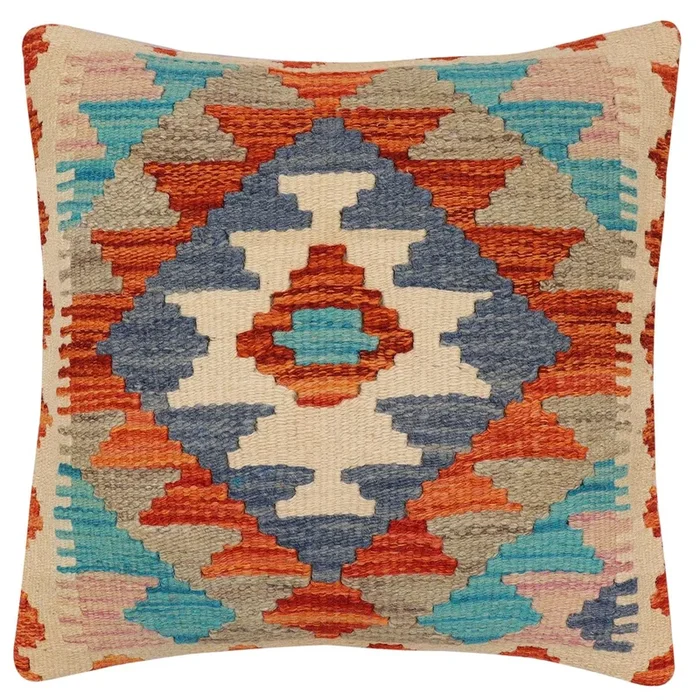 Tribal Cybil Turkish Hand-Woven Kilim Pillow