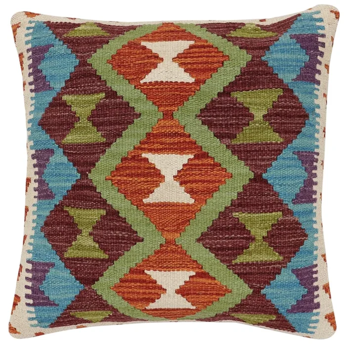 Tribal Delaney Turkish Hand-Woven Kilim Pillow