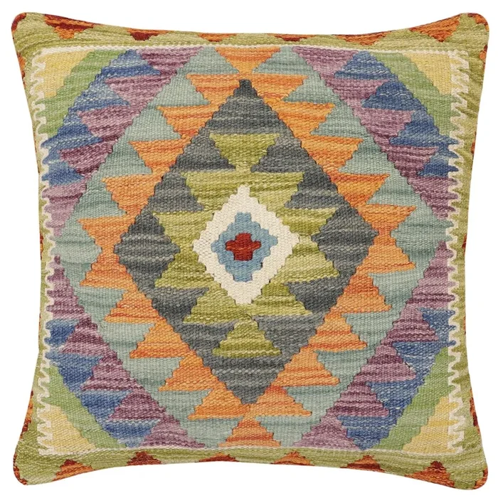 Tribal Draper Turkish Hand-Woven Kilim Pillow