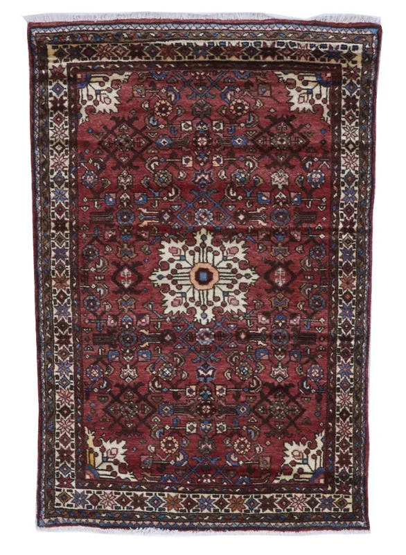 Tribal Handmade Red Multicolor Wool Rug 3’3 x 5′