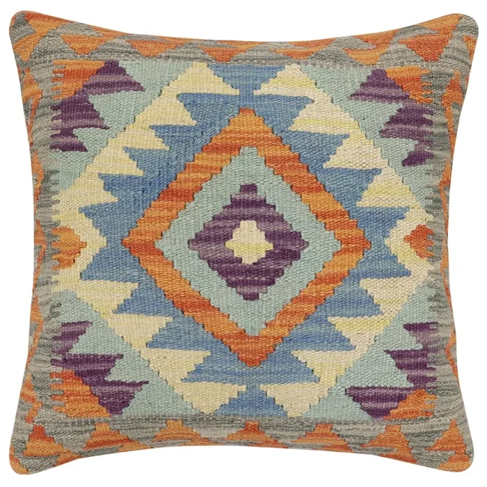 Tribal Montgome Turkish Hand-Woven Kilim Pillow